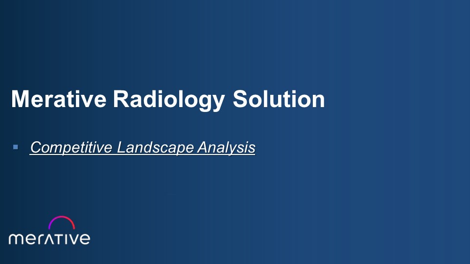 Merative Radiology Solution  Company Profiling